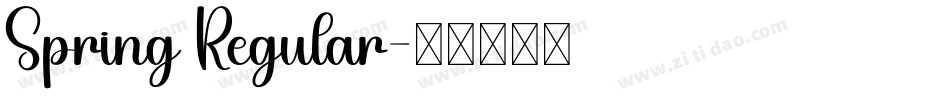 Spring Regular字体转换